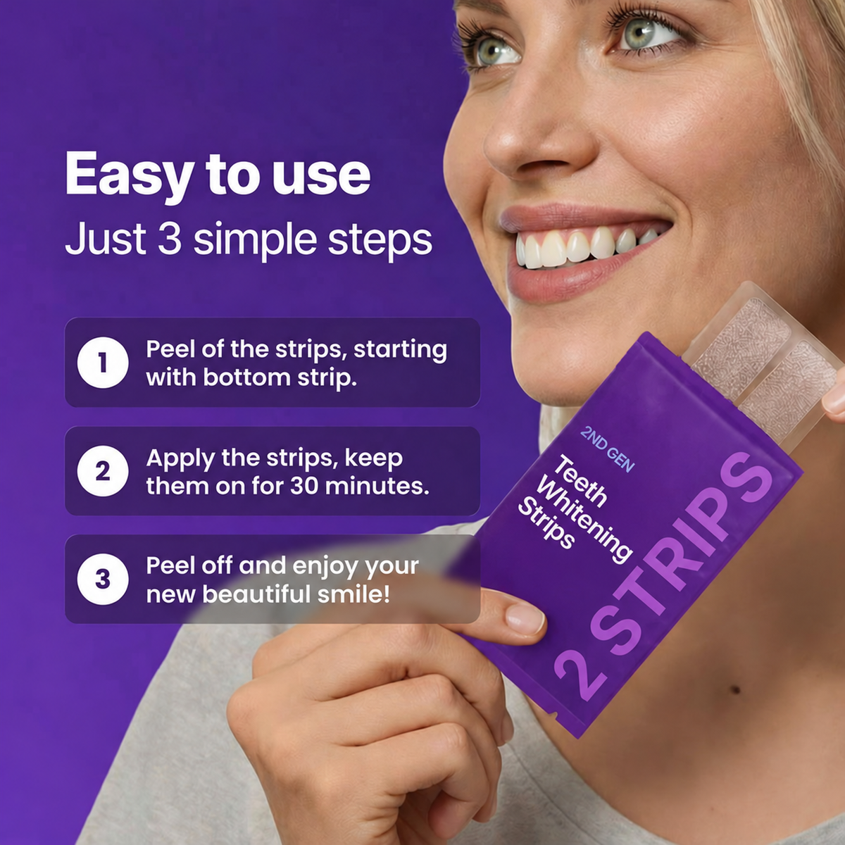 TELYSI Purple Teeth Whitening Strips