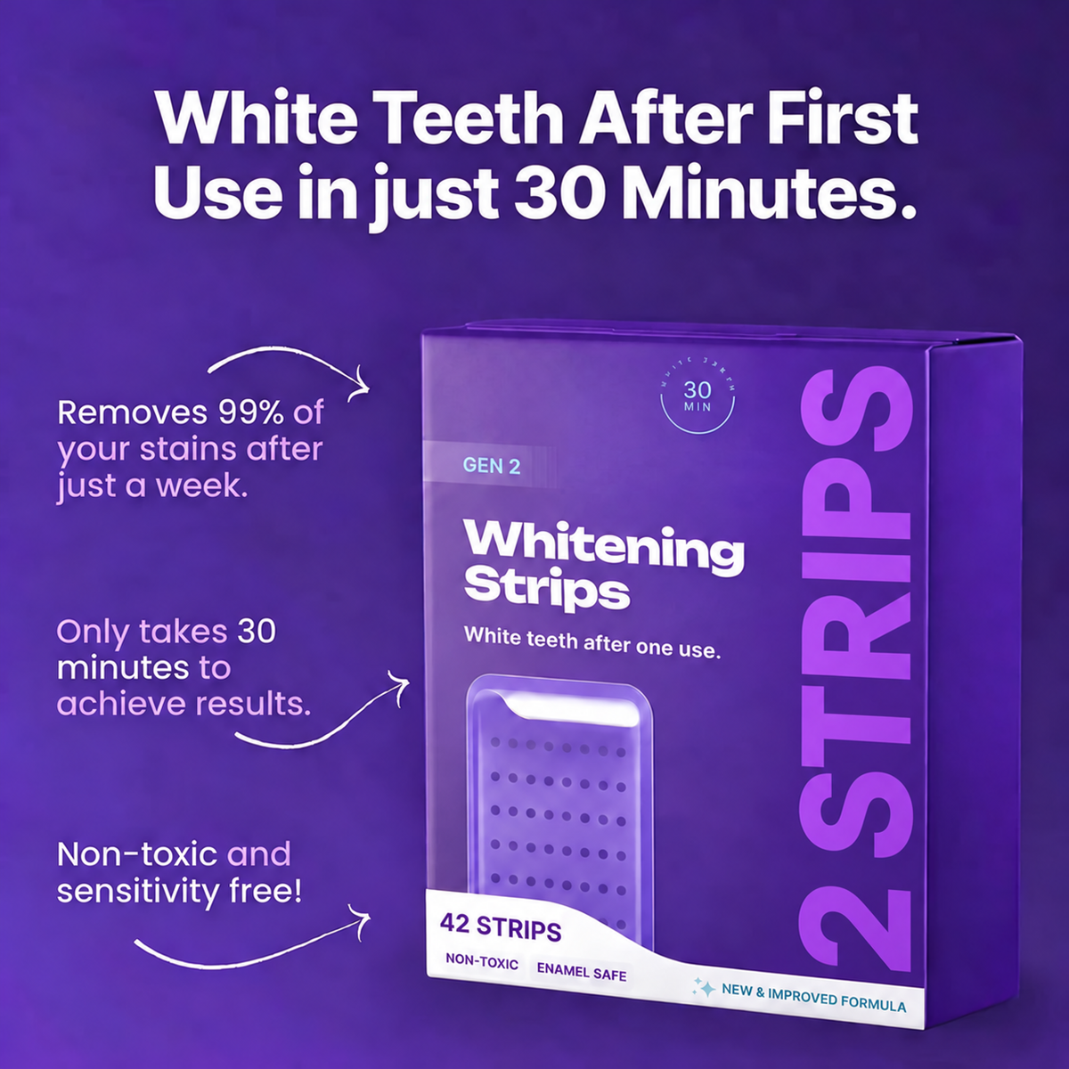 TELYSI Purple Teeth Whitening Strips