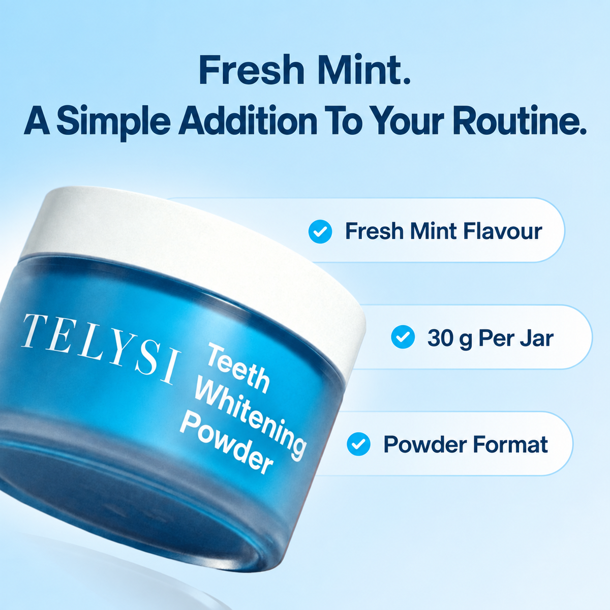 TELYSI Fresh Mint Teeth Whitening Powder — image 2